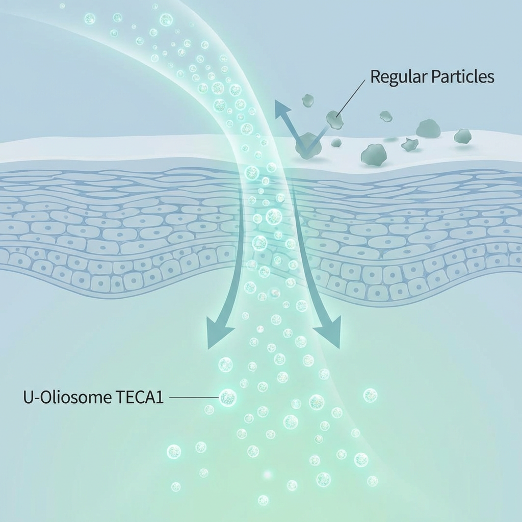 Illustration of U-Oliosome TECA1 delivery concept